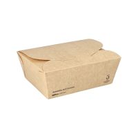 Lunch box, papir "NOTPLA" 6,2 cm x 11,5 cm x 15 cm rjava