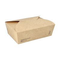 Lunch box, papir "NOTPLA" 6,6 cm x 13 cm x 19 cm rjava