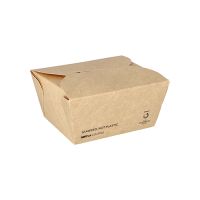 Lunch box, papir "NOTPLA" 6,4 cm x 9 cm x 11 cm rjava