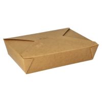 Lunch box, papir "pure" 1500 ml 4,8 cm x 14 cm x 19,7 cm rjava