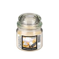 "Flavour by GALA" Dišeča sveča v kozarcu, MAXI Ø 90 mm · 120 mm ivory - Sandalwood-Vanilla
