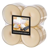 "Flavour by GALA" Dišeče lučke maxi Ø 59 mm · 24 mm ivory - Sandalwood-Vanilla v polikarbonatnem lončku