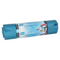Vreče za smeti, LDPE 120 l 110 cm x 70 cm modra extra močne in posebej odporne na trganje