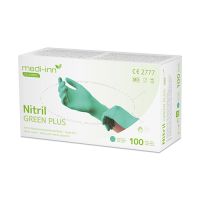 "Medi-Inn® Classic" Nitril rokavice, brez pudra "Green Plus" zelena Größe XS
