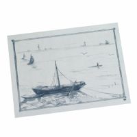 Pogrinjki, papir 30 cm x 40 cm bela "Rowing boat"