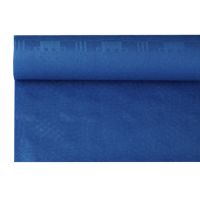 Namizni prt, papir, damast izgled 8 m x 1,2 m temno modra