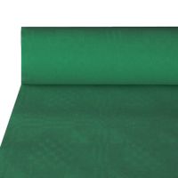Namizni prt, papir, damast izgled 50 m x 1 m temno zelena