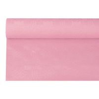Namizni prt, papir, damast izgled 6 m x 1,2 m svetlo roza
