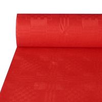Namizni prt, papir, damast izgled 50 m x 1 m rdeča