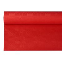 Namizni prt, papir, damast izgled 8 m x 1,2 m rdeča