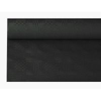 Namizni prt, papir, damast izgled 8 m x 1,2 m črna