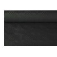 Namizni prt, papir, damast izgled 8 m x 1,2 m črna