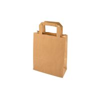 Nosilne vrečke, papir 22 cm x 18 cm x 10 cm rjava z ročajem