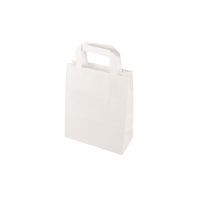 Nosilne vrečke, papir 22 cm x 18 cm x 10 cm bela z ročajem