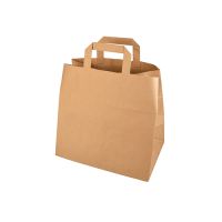 Nosilne vrečke, papir 25 cm x 26 cm x 17 cm rjava z ročajem