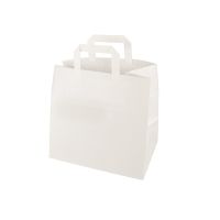 Nosilne vrečke, papir 25 cm x 26 cm x 17 cm bela z ročajem