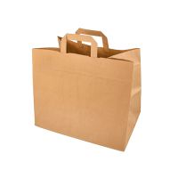 Nosilne vrečke, papir 27 cm x 32 cm x 17 cm rjava z ročajem