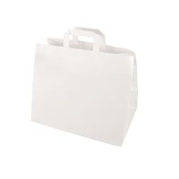 Nosilne vrečke, papir 27 cm x 32 cm x 17 cm bela z ročajem