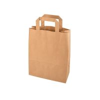 Nosilne vrečke, papir 28 cm x 22 cm x 10 cm rjava z ročajem