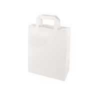Nosilne vrečke, papir 28 cm x 22 cm x 10 cm bela z ročajem
