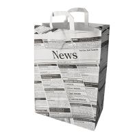 Nosilne vrečke, papir 44 cm x 32 cm x 17 cm "Newsprint" z ročajem