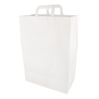 Nosilne vrečke, papir 44 cm x 32 cm x 17 cm bela z ročajem