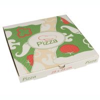 Pizza škatle, 100% celuloza "pure" kvadratna 28 cm x 28 cm x 3 cm