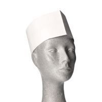 "WORK-INN/-PS" Kuharska kapa, papir 8,5 cm x 27,5 cm bela nastavljive velikosti