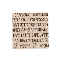 Serviete, 3-slojne zložene 1/4 25 cm x 25 cm natur "Coffee Specialities" iz recikliranega papirja