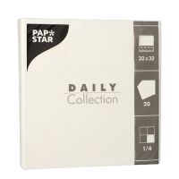 Serviete "DAILY Collection" zložene 1/4 32 cm x 32 cm bela