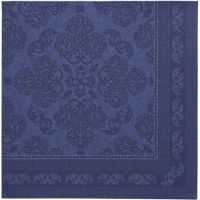 Serviete "ROYAL Collection" zložene 1/4 40 cm x 40 cm temno modra "New Elegance"