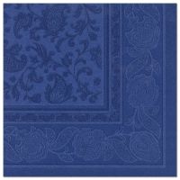 Serviete "ROYAL Collection" zložene 1/4 40 cm x 40 cm temno modra "Ornaments"
