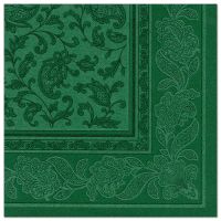 Serviete "ROYAL Collection" zložene 1/4 40 cm x 40 cm temno zelena "Ornaments"