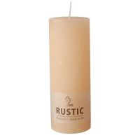 Sveče, cilinder Ø 68 mm · 190 mm krem "Rustic" barvne v celoti
