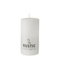 Sveče, cilinder Ø 68 mm · 130 mm bela "Rustic" barvne v celoti