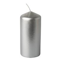 Sveča steber Ø 60 mm · 130 mm srebrna