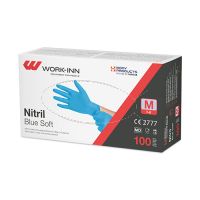 "WORK-INN/PS" Nitril rokavice, brez pudra "Blue Soft" modra velikost M