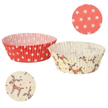 Modelčki za peko Ø 5 cm · 2,5 cm "Elk & Stars" sortirano