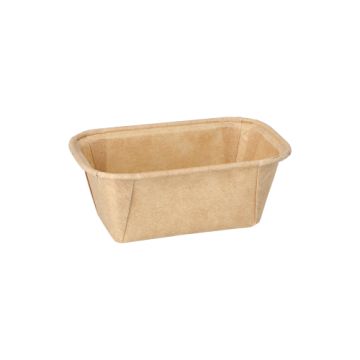 Modelčki za peko kvadratna 167 ml 4 cm x 6,5 cm x 11 cm rjava