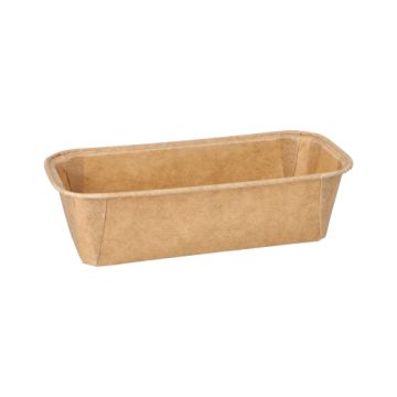 Modelčki za peko kvadratna 523 ml 5 cm x 8,5 cm x 18,8 cm rjava