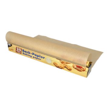Papir za peko 25 m x 38 cm rjava v škatli