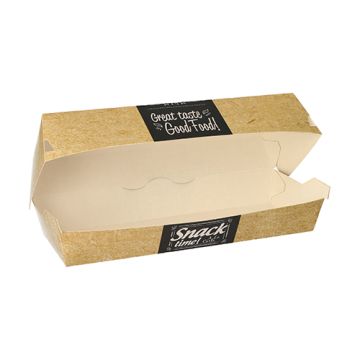 Škatla za bageto; material iz svežega kartona "pure" 6,5 cm x 7,5 cm x 21 cm "Good Food"