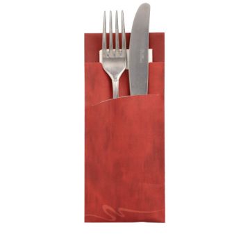 Vrečke za pribor 20 cm x 8,5 cm bordeaux vključno z belim prtičkom