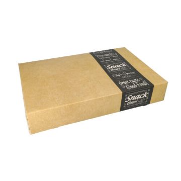 Transportne in catering škatle "pure" kvadratna 8 cm x 31,5 cm x 46,2 cm "Good Food" srednje