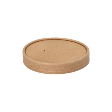 Pokrovi za lončke za juho, karton okroglo Ø 9,8 cm · 1,6 cm rjava