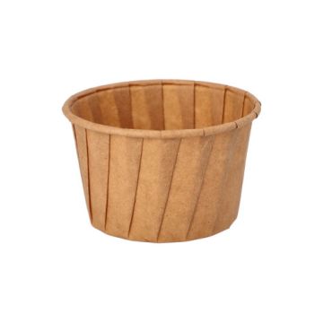 Skodele za dressing, papir "pure" 90 ml Ø 6,6 cm · 4,2 cm rjava