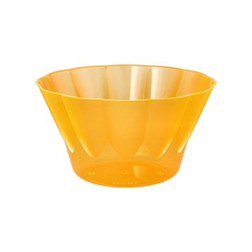 Posodice za sladoled in desert, PS okroglo 500 ml Ø 13 cm · 7,5 cm oranžna