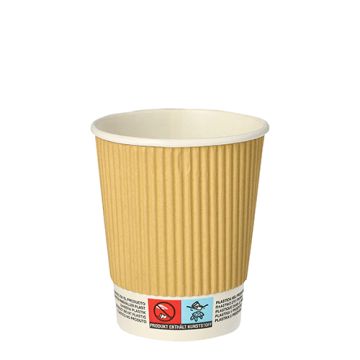 Papirnati lončki 0,2 l Ø 8 cm · 9 cm Ripple Wall