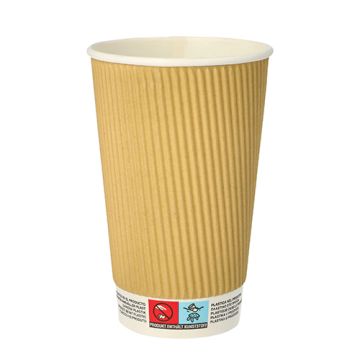 Papirnati lončki 0,4 l Ø 9 cm · 13,7 cm Ripple Wall