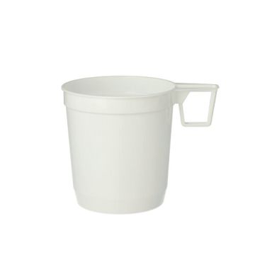 Skodelice z ročajem, PS 0,25 l Ø 8 cm · 8,5 cm bela